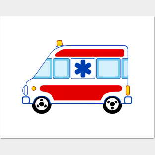 Ambulance car Posters and Art